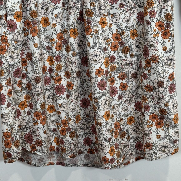 Denver Hayes Autum Floral Tie Waist Elastic Long Sleeves Size M Pockets Boho - Picture 5 of 15
